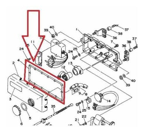 Junta Caixa Elétrica Jet Ski Yamaha 2t 1