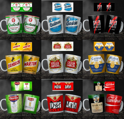 Sublimation Templates Beer Drinks Father's Day Mugs 8