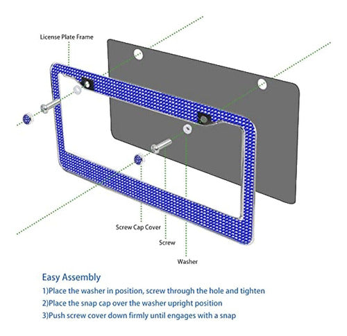 Gioyonil Stainless Steel License Plate Frame Package of 2 3