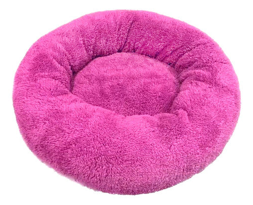 Stress-Relief Pet Nest Bed 55 - 60cm Lamb Design for Cats and Dogs 7