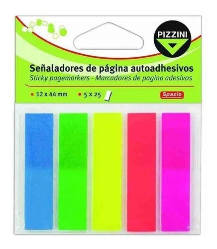 Pizzini Self-Adhesive Page Markers - 5 Colors 0