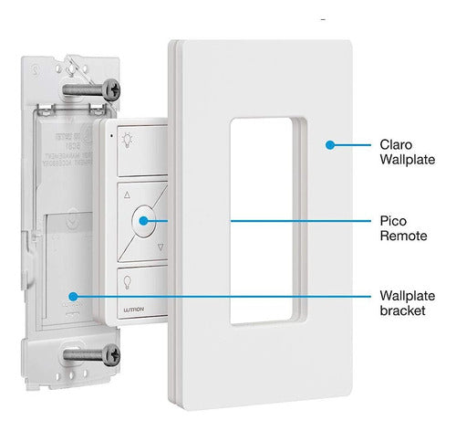 Lutron Wireless Wall Plate Support Caseta for Pico Remote 5