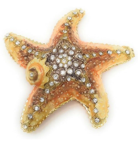 Kubla Crafts Nautical Starfish Enamel Jewelry Box 0