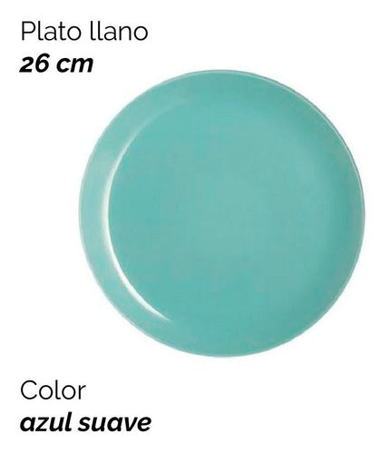 Plato Llano 26cm Azul Suave Ref. L1122 Arty Luminarc 1