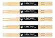 Sambys Pack of 5 Standard 5A Wooden Tip Drumsticks 0