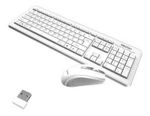 Kit Teclado Y Mouse Inalambrico Meetion  Mt-c4120 Blanco 0