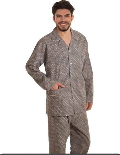 Paytity Men’s Long Sleeve Button-Up Pajama Set 0