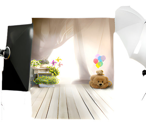 Creative Backgrounds 5x3ft Vinyl Balloon Baby Photo Background 0