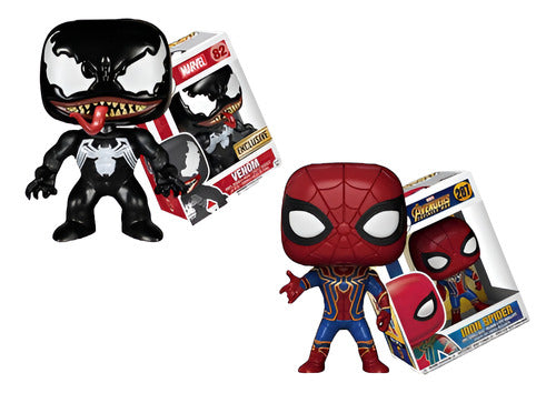 Combo X2 Unidades Funko Figuras Spiderman 287+ Venom 82 0