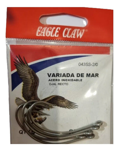 Anzuelo Eagle Claw Variada Mar Acero Inox Pesca 043ss- 2/0 0