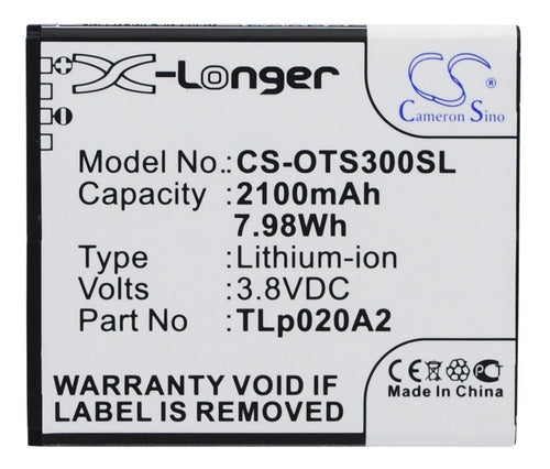 Battery for Alcatel Pop S3 OT-5050 OT-A845L TLI020A1 0