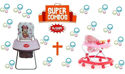 Combo Folding Baby High Chair + Walker with Sounds 1