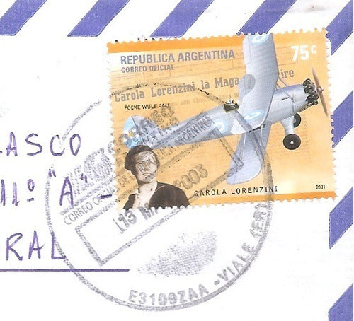 Argentina 2003  Sobre Circulado  Numero 198 1