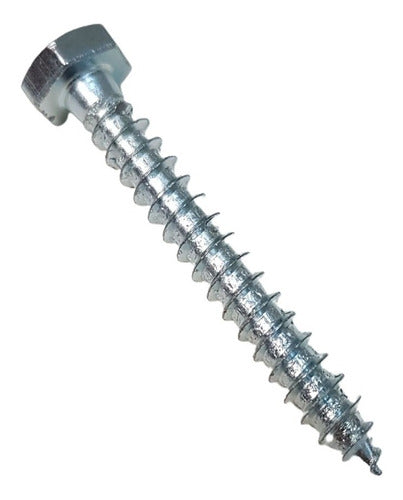 Nacional 100 Hexagonal Zinc-Coated Screws 1/4 X 2'' - 50mm 0