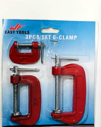 East Tools Prensa Sargento Tipo G X3 Piezas 1 /2 /3 Pulgadas 1