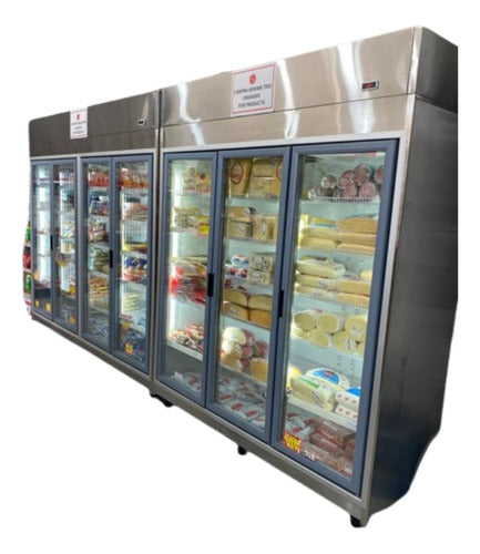 Mini Cooler Refrigeration Chamber with Racks and Glass Doors 0