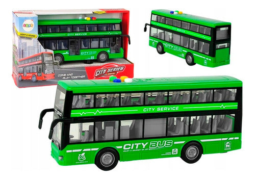 Isakito Double Deck Friction Bus With Lights and Sound 6