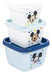 Plasútil Pack of 3 Mickey Minnie Containers - 140ml, 270ml, 470ml 0