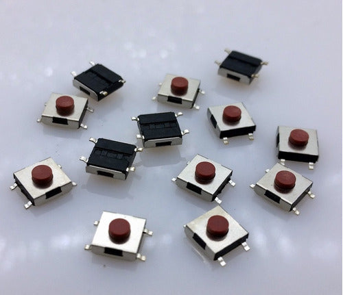 Pack of 100 Units Tact Switch SMD 6x6 3.1mm Height 4 Pins 1