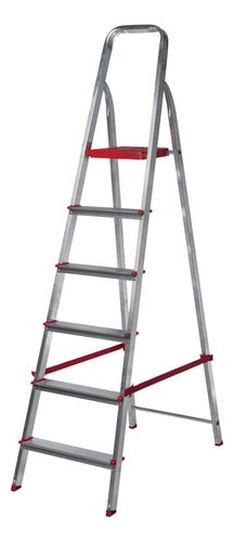 Lüsqtoff Aluminum Step Ladder ESL191-76 - 6 Steps Multi-Purpose 0