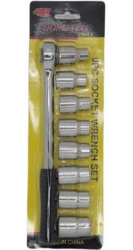 Hong Tuo 9-Piece Professional Socket Wrench Set 7