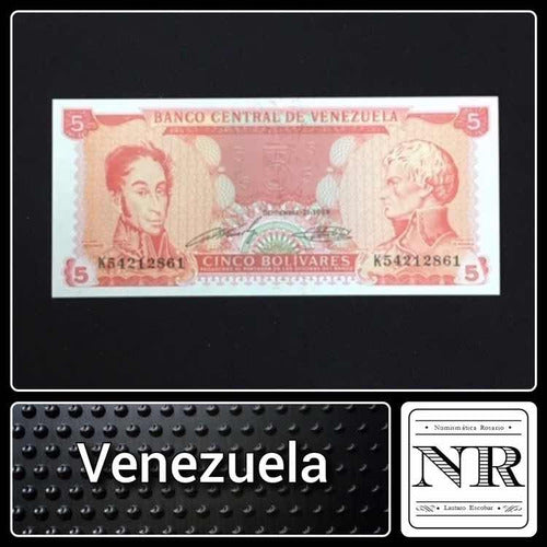 Venezuela - 5 Bolivares - Año 1989 - P # 70 0