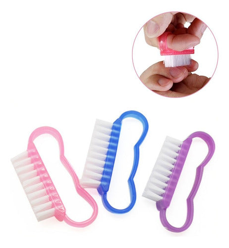 Mely 3 Nail Brush Cuticle Cleaning Ceramic Strawberry Manicure 0