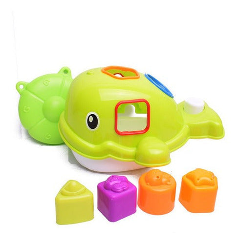 Fibro Whale Bath Toy with Stacking Animals 0