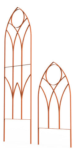 Tutor Para Plantas Arco Gótico Sin Pintar. Escultura Jardín 3