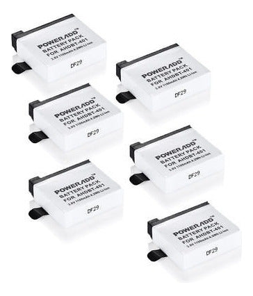 6 Pack Batería Ahdbt-401 + Cargador Doble Para Gopro Hero4 N 2