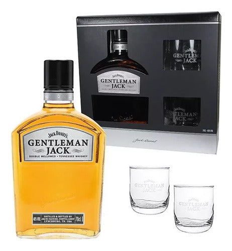 Jack Daniel's Gentleman Jack 750 + 2 Exclusive Glasses Gift Set 1