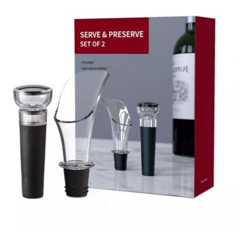 Baztelmo Wine Stopper + Aerator Set - Excellent Gift 0