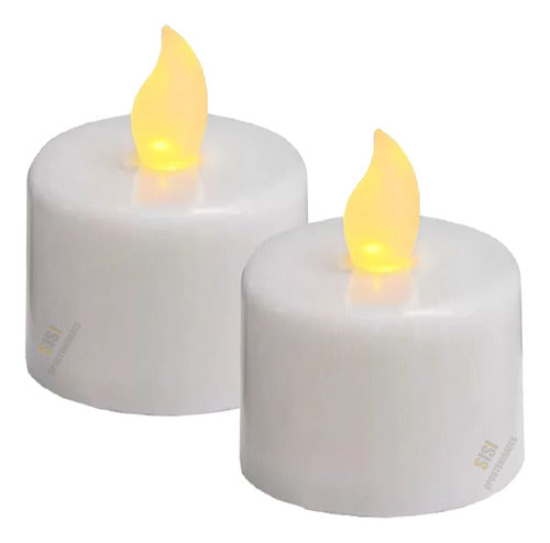 Warm White LED Candles for Birthdays and Events - Pack of 24 0