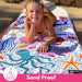 ECCOSOPHY Microfiber Kids Beach Towels & Pouch 60"x30" 1