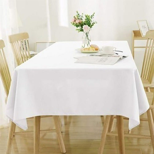 Tropical Blanco Rectangular Tablecloth 1.50 X 2m Stain Resistant 1