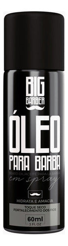 Óleo Para Barba Spray Big Barber 60ml Hidrata Fio Com 6 Unid 1