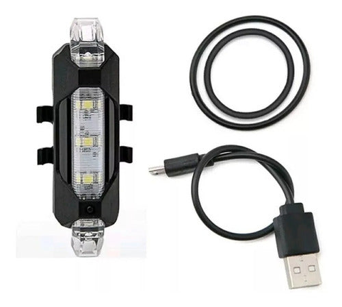 USB Rechargeable Bike LED Light Front or Rear 7