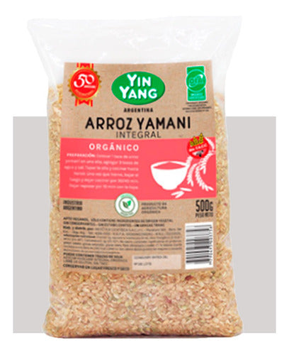 Yin Yang Organic Yamaní Whole Grain Rice X 500g 0