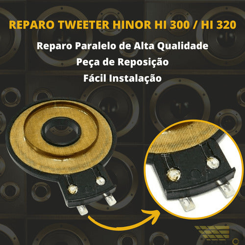 Pack Com 5 Reparos Tweeter Hi 300 Hi 320 Som Automotivo 2