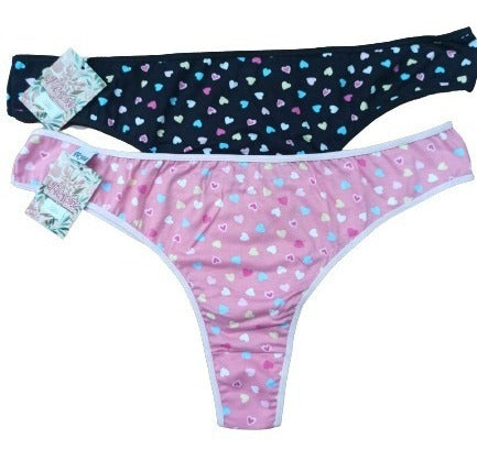 Pack of 6 Cotton Lycra Super Special Size Printed Thongs 11