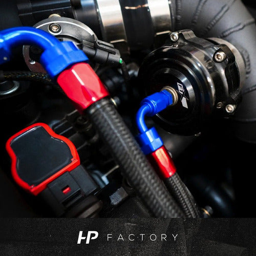 120° AN6 Blue Red Connection Adapter Ftx Fueltech 1