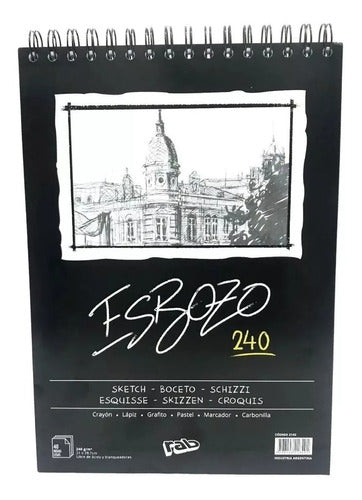 Esbozo Block Professional Drawing Sketch A4 240 Gr Smooth 0