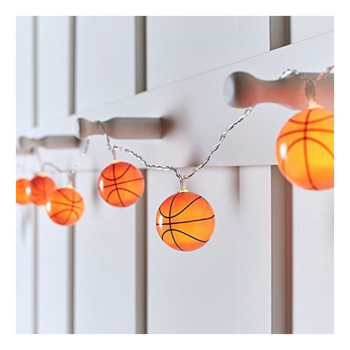 Lights4fun, Inc. 20 Battery Operated Basketball LED Fairy Light String 1