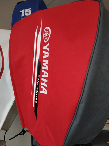 Funda Para Carcasa Motor Yamaha 40hp 2t Combinada Roja/gris 1