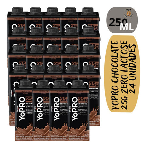 Yopro Danone Whey 250ml 25g Proteína - 24 Unidades Chocolate 0