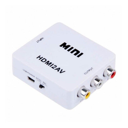 Adaptador Convertidor Hdmi A Rca Av Audio Video Conversor Tv 6