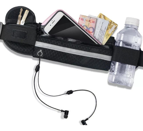 EMUNA BAZAR Expandable Running Waist Bag with Bottle, Phone & Keys Holder 3