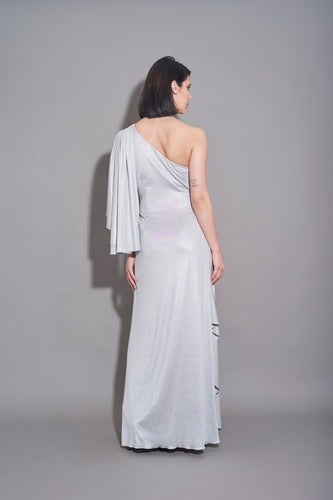 Gladys-T One Shoulder Grey Dress 2