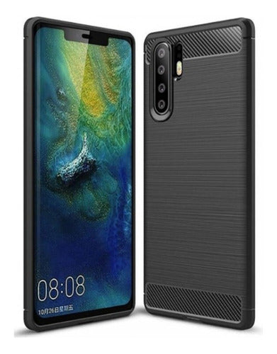 Panda Funda Tpu Fibra Carbono Rugged Para Huawei P30 Pro 0