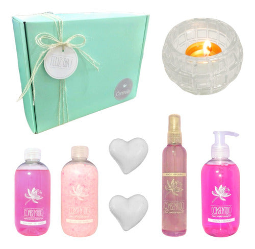 Zen Rose Spa Gift Box - Relaxation and Luxury for Women - Kit Caja Regalo Mujer Box Spa Zen Rosas Aroma Relax Set N128